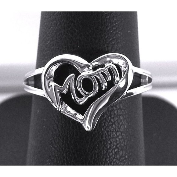 Jewelry - 925 STERLING SILVER Mom Mother's Day Heart Ring